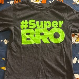 The Children's Place Charcoal Tee with Neon Green Print